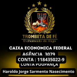 FAÇA SUA DOAÇÃO POR DEPOSITO NA XCAIXA ECONOMICA